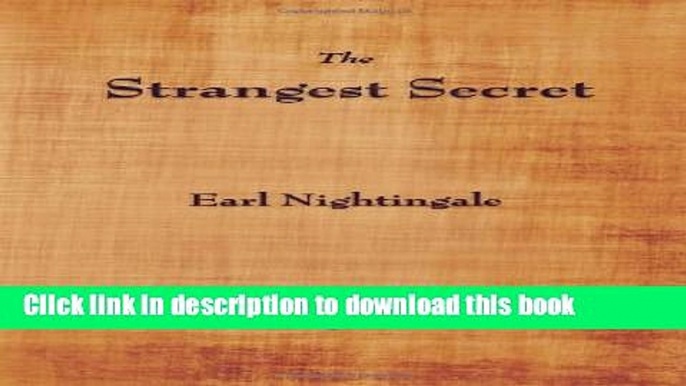 [Popular] The Strangest Secret Hardcover OnlineCollection