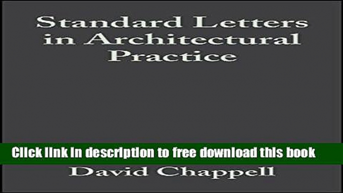 [Download] Standard Letters in Architectural Practice, with CD Hardcover {Free|