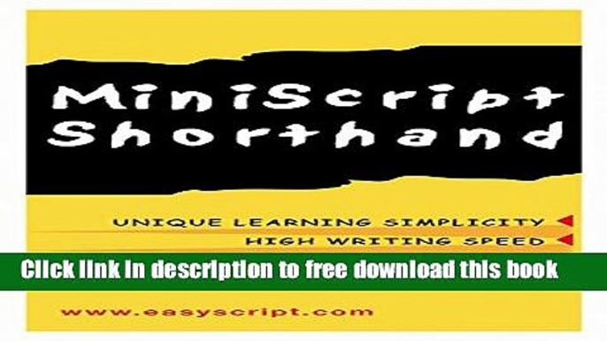 [Download] MiniScript Shorthand Paperback {Free|