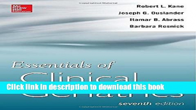 [Download] Essentials of Clinical Geriatrics 7/E (LANGE Essentials) Hardcover Free