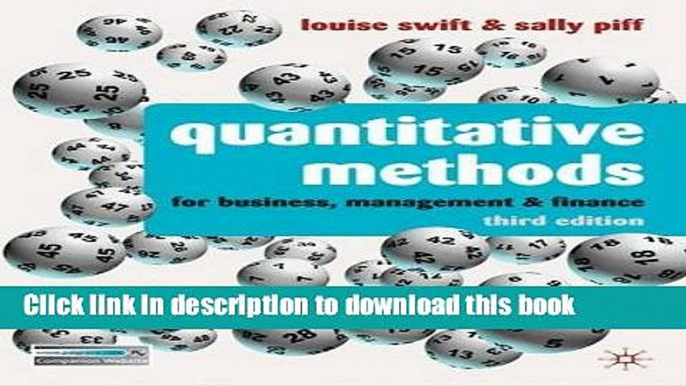 [Popular Books] Quantitative Methods: For Business, Management and Finance Download