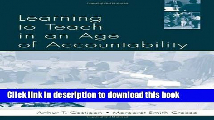 [Popular] Learning To Teach in an Age of Accountability Kindle Free