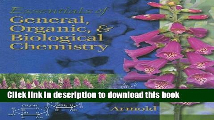 Download Essentials of General, Organic, and Biochemistry (with CD-ROM) Book Free