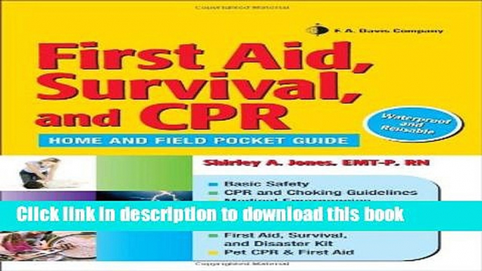 [Popular] First Aid, Survival, and CPR: Home and Field Pocket Guide Hardcover Free