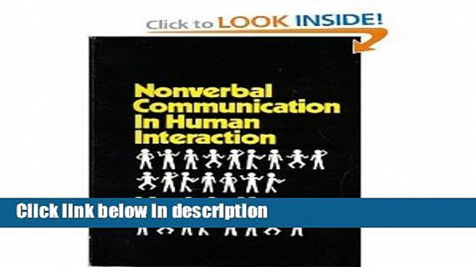 Books Nonverbal Communication in Human Interaction Full Online