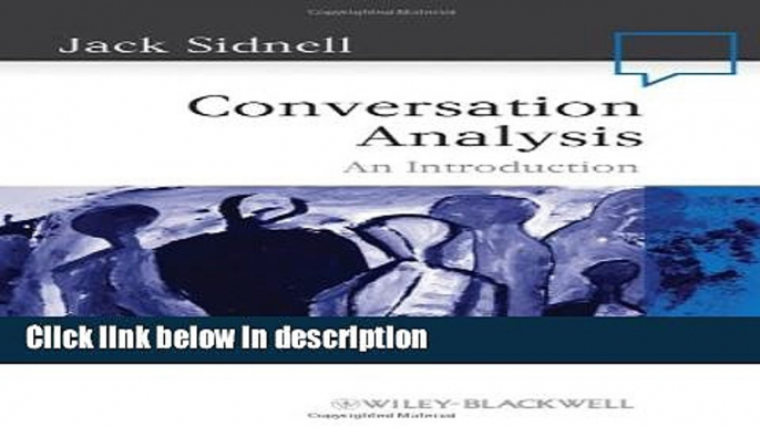 Books Conversation Analysis: An Introduction Full Download