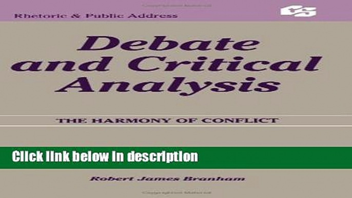 Books Debate and Critical Analysis: The Harmony of Conflict (Routledge Communication Series) Full