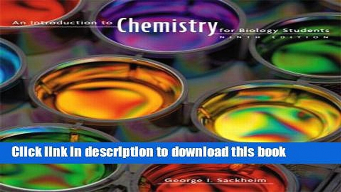 [Popular] An Introduction to Chemistry for Biology Students Paperback Free