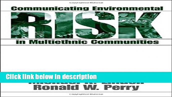 Books Communicating Environmental Risk in Multiethnic Communities (Communicating Effectively in