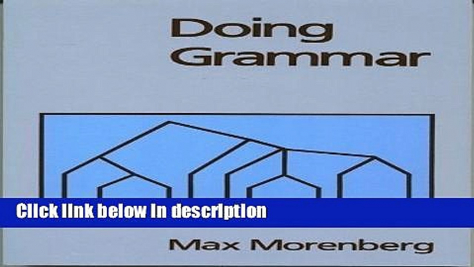 Ebook Doing Grammar Free Online