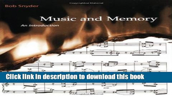 [Popular] Music and Memory: An Introduction Hardcover Free