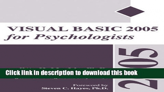 [Popular] Visual Basic for Behavioral Psychologists Hardcover Collection