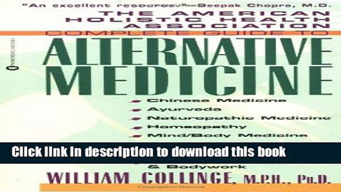 [Download] The American Holistic Health Association Complete Guide to Alternative Medicine Kindle