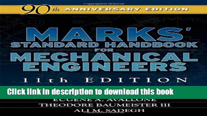 [Popular] Marks  Standard Handbook for Mechanical Engineers Hardcover Online