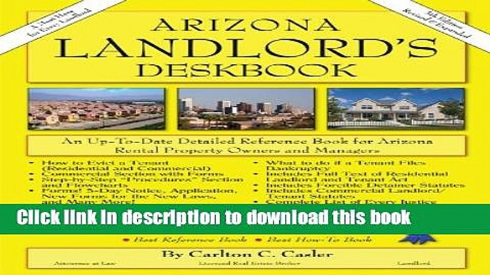 [Popular] Arizona Landlord s Deskbook Paperback Free