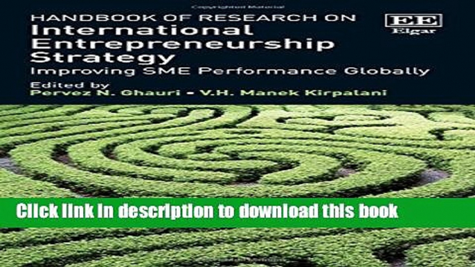 [Popular] Handbook of Research on International Entrepreneurship Strategy: Improving SME