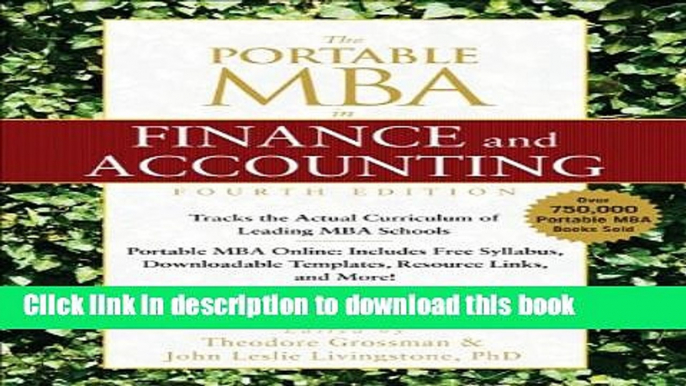 [Popular] The Portable MBA in Finance and Accounting Hardcover Collection