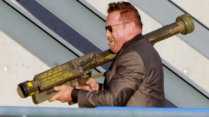 Arnold Schwarzenegger Fights Assassins on Set in Vancouver