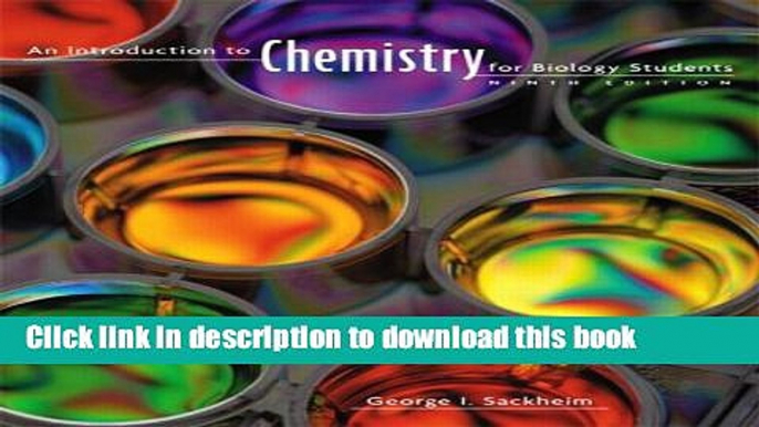 [Download] An Introduction to Chemistry for Biology Students Hardcover Collection