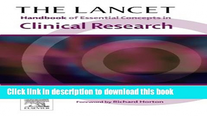 [PDF] The Lancet Handbook of Essential Concepts in Clinical Research (The Lancet Handbooks) Free