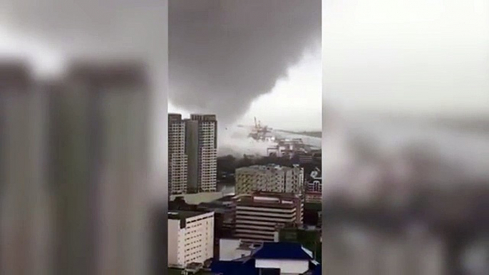 Philippines: 1000s evacuated as a tornado strikes Manila