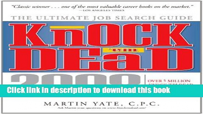 [Popular Books] Knock  em Dead, 2008: The Ultimate Job Search Guide (Knock  em Dead: The Ultimate