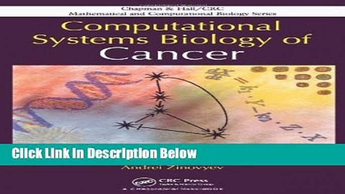 Ebook Computational Systems Biology of Cancer (Chapman   Hall/CRC Mathematical and Computational