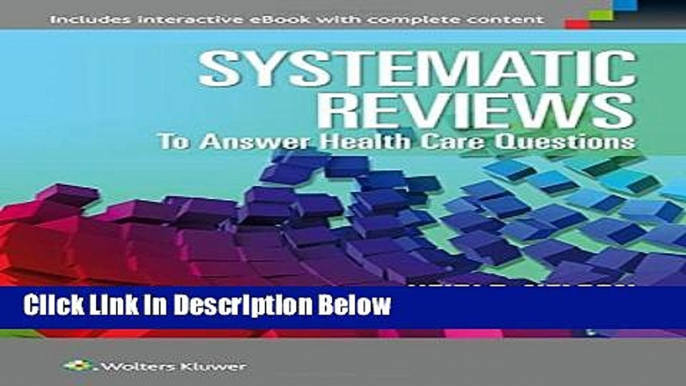 Ebook Systematic Reviews to Answer Health Care Questions Free Online