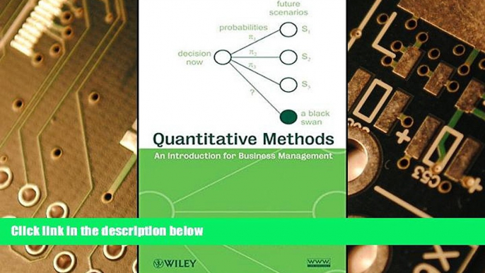 Big Deals  Quantitative Methods: An Introduction for Business Management  Best Seller Books Best