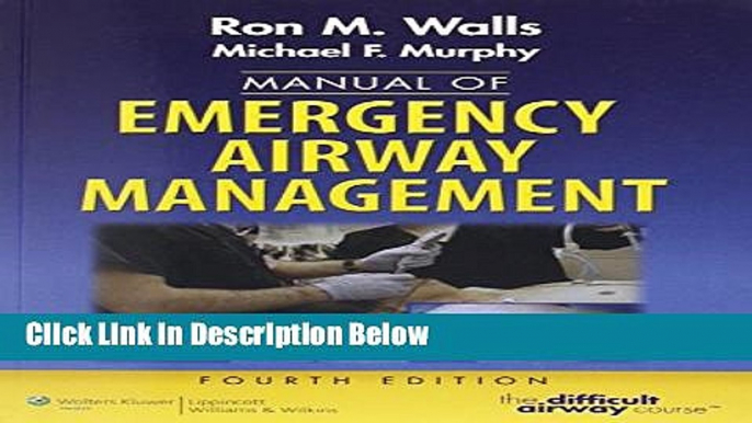 Download Manual of Emergency Airway Management [Online Books]