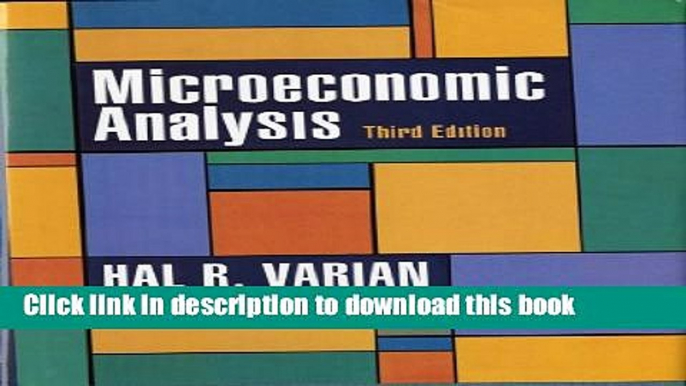 [Popular] Microeconomic Analysis Paperback Online