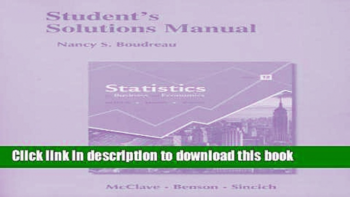 [Popular] Student s Solutions Manual for Statistics for Business and Economics Hardcover Free