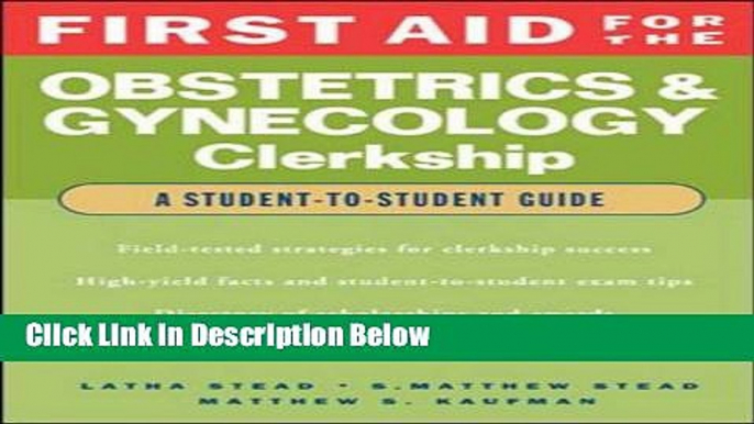 Ebook Students Edition from Singapore: Ise First Aid Obgyn Clerkship (First aid for the clinical