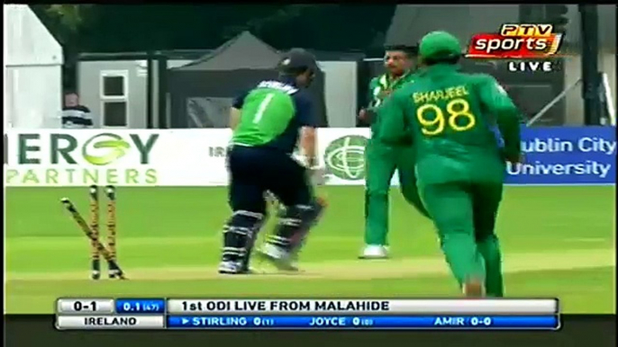 What A Beauty, Muhammad Amir Clean Bowled Stirling in 1st ODI vs Ireland 2016