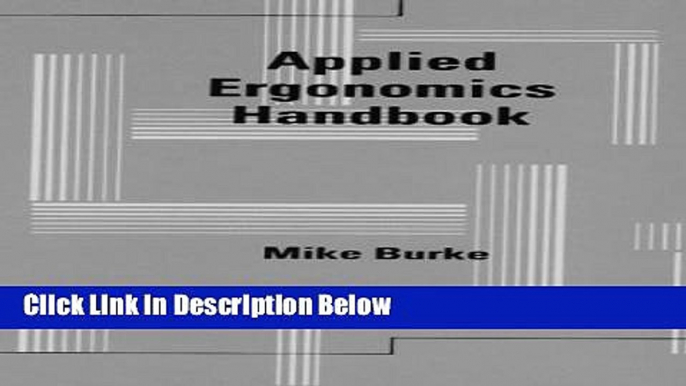 Books Applied Ergonomics Handbook Free Online