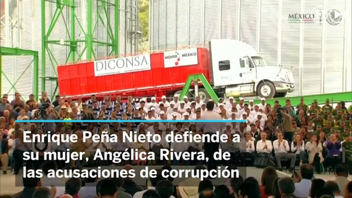 Peña nieto defiende a su mujer de las acusaciones de corrupción