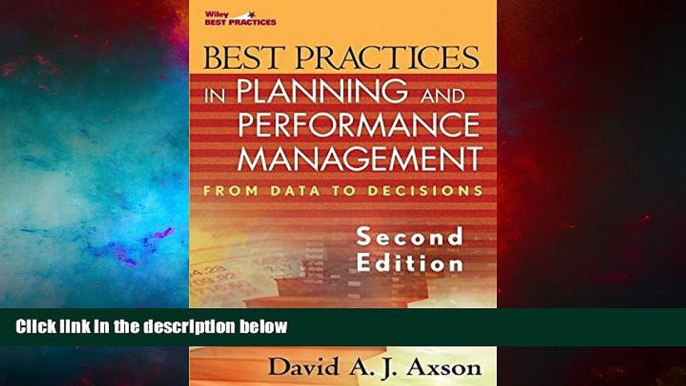 Must Have  Best Practices in Planning and Performance Management: From Data to Decisions (Wiley