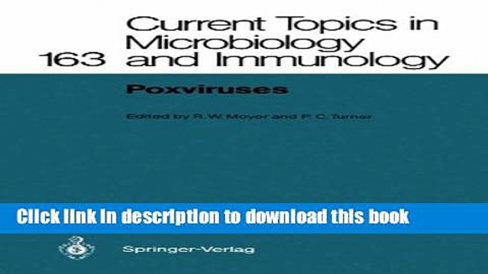 [Popular Books] Poxviruses (Current Topics in Microbiology and Immunology) Free Online