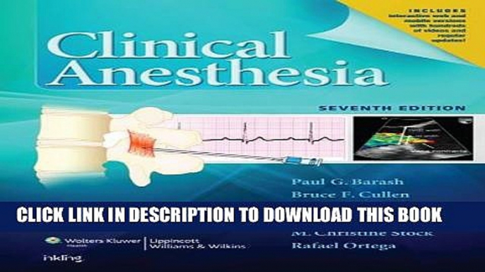 [PDF] Clinical Anesthesia, 7e: Print + Ebook with Multimedia Full Colection