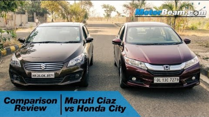 Maruti Ciaz vs Honda City - Comparison Review | MotorBeam