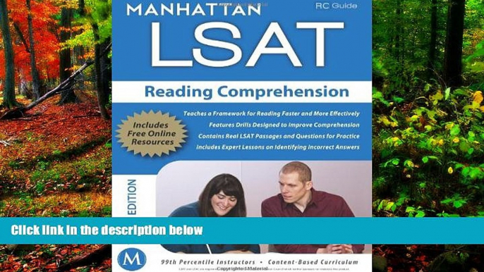 Deals in Books  Manhattan LSAT Reading Comprehension Strategy Guide, 3rd Edition (Manhattan LSAT