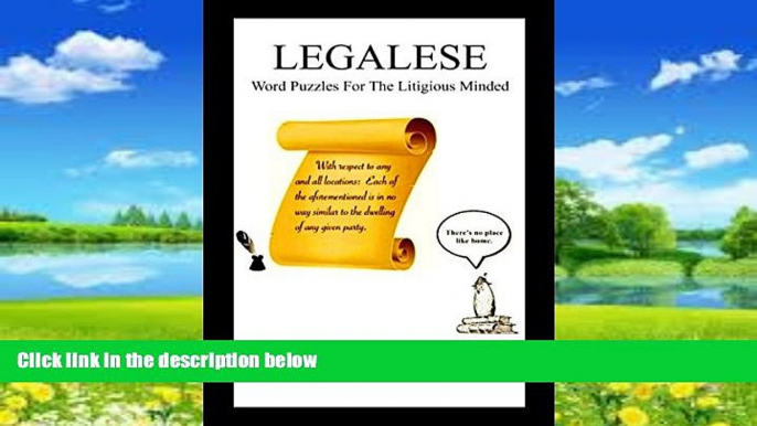 Big Deals  LEGALESE  Word Puzzles For The Litigious Minded  Best Seller Books Best Seller