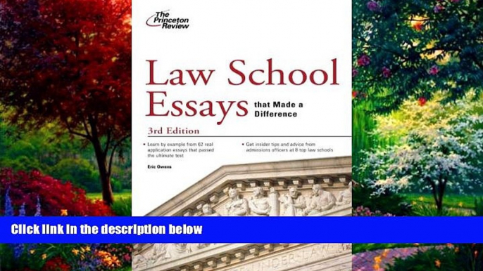 Books to Read  Law School Essays that Made a Difference, 3rd Edition (Graduate School Admissions