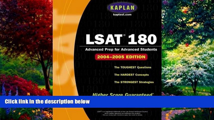 Books to Read  LSAT 180, 2004 Edition (Kaplan LSAT 180)  Best Seller Books Best Seller