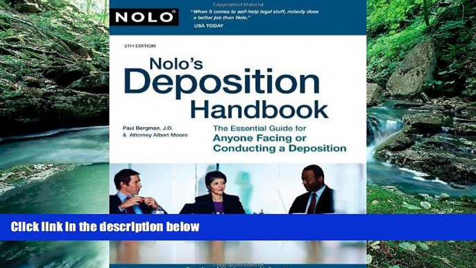 Books to Read  Nolo s Deposition Handbook: The Essential Guide for Anyone Facing or Conducting a