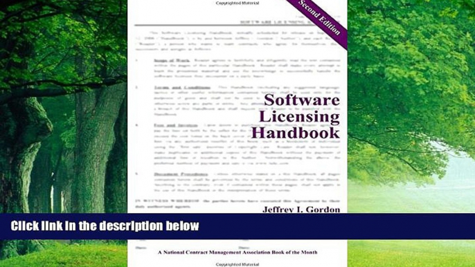 Books to Read  Software Licensing Handbook, Second Edition  Full Ebooks Best Seller