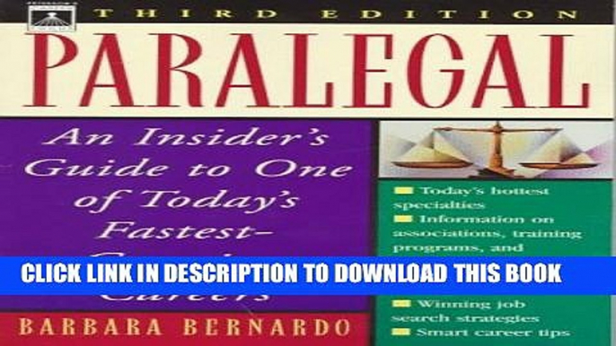 Collection Book Paralegal: An Insider s Guide to One of Today s Fastest-Growing Careers