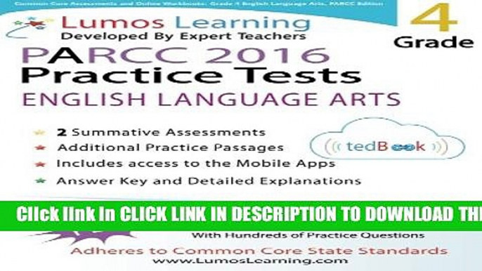 New Book Common Core Assessments and Online Workbooks: Grade 4 Language Arts and Literacy, PARCC