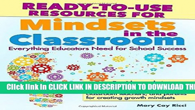 New Book Ready-to-Use Resources for Mindsets in the Classroom: Everything Educators Need for