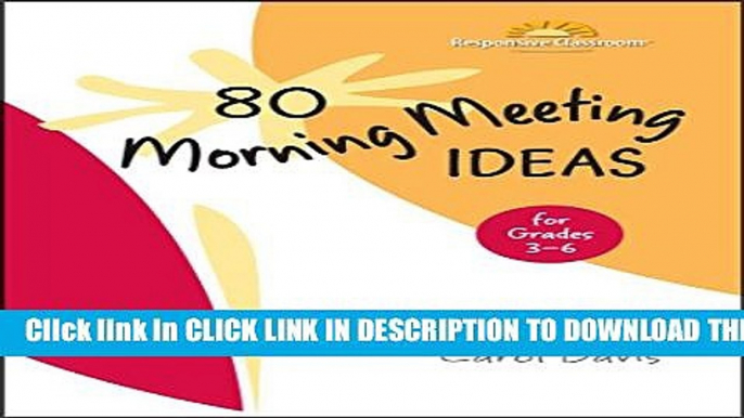 Collection Book 80 Morning Meeting Ideas for Grades 3-6